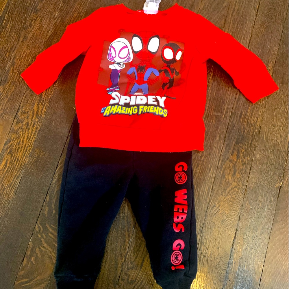 Baby boys spider-man matching set